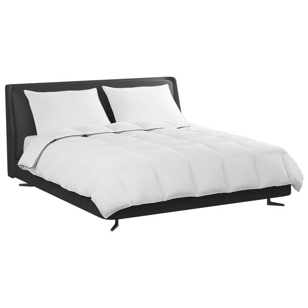 vidaXL Zimný prehoz s vankúšom 3 pcs Biela Husacia perie