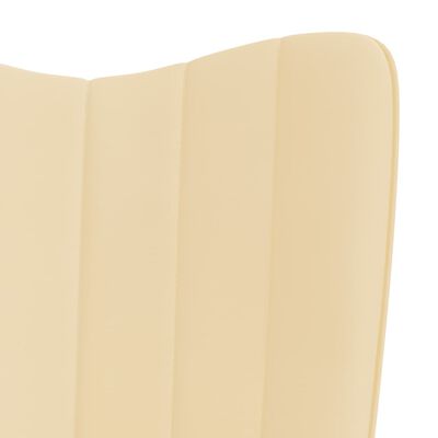 vidaXL Relaxačné kreslo s podnožkou krémovo-biele zamatové