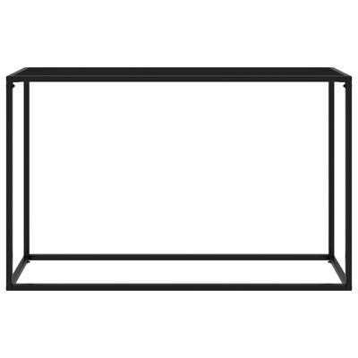 vidaXL Konzolový stolík čierny 120x35x75 cm tvrdené sklo