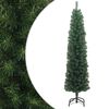 vidaXL &Uacute;zky umel&yacute; vianočn&yacute; stromček so stojanom, zelen&yacute; 210 cm, PVC