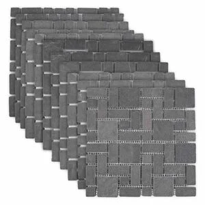 vidaXL Mozaikov&eacute; dlaždice Siv&aacute; 30 x 30 cm Mramor