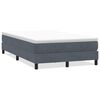 vidaXL Posteľný rám boxspring bez matracom tmavosivý 120x210 cm zamat