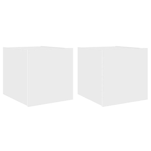 vidaXL TV n&aacute;stenn&eacute; skrinky s LED svetlami 2 ks biele 30,5x35x30 cm