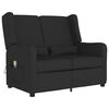 vidaXL 2-miestne skl&aacute;pacie mas&aacute;žne kreslo čierne l&aacute;tkov&eacute;