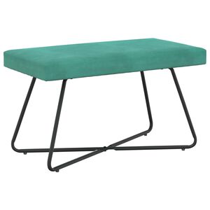 vidaXL lavička Tyrkysov&aacute; 80 x 40 x 45 cm Zamat
