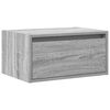 vidaXL Nástenná nočná skrinka s LED osvetlením sivá sonoma