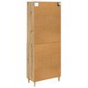 vidaXL Highboard Remeseln&yacute; dub 69,5 x 32,5 x 180 cm Kompozitn&eacute; drevo
