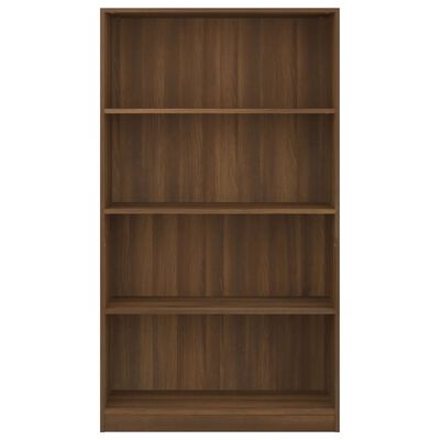 vidaXL 4-poschodová knižnica hnedý dub 80x24x142 cm spracované drevo