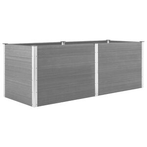 vidaXL Vyv&yacute;&scaron;en&yacute; z&aacute;hradn&yacute; z&aacute;hon 250x100x91 cm, WPC, siv&yacute;