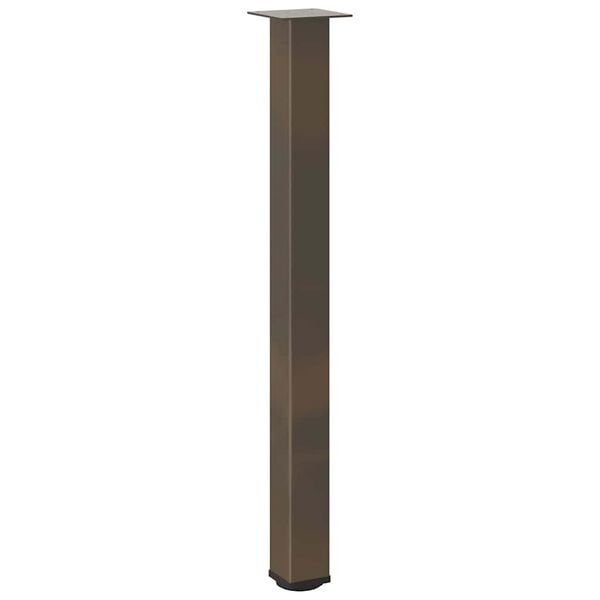 vidaXL Nohy barov&eacute;ho stola 4 ks, pr&iacute;rodn&aacute; oceľ, 90-92 cm, oceľ