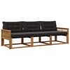 vidaXL Z&aacute;hradn&aacute; s&uacute;prava gaučov s vank&uacute;&scaron;om 3 pcs Pr&iacute;rodn&aacute; a čierna