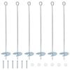 vidaXL Zemn&yacute; kotviaci predmet 6 pcs Strieborn&aacute; &Oslash;10 x 60 cm
