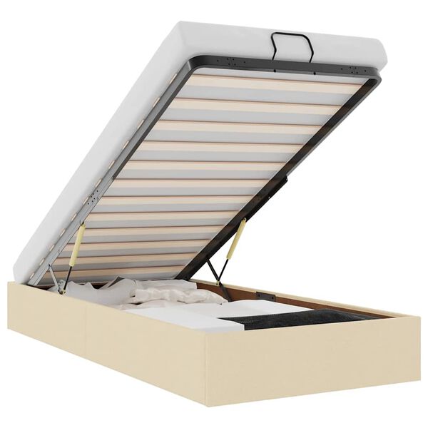 vidaXL Osmanský rám postele bez matraca krémová 80x200 cm látka