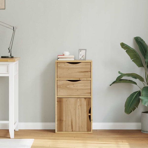VidaXL bočná skrinka so zásuvkami "ODDA" 40x24x79 cm masív borovica