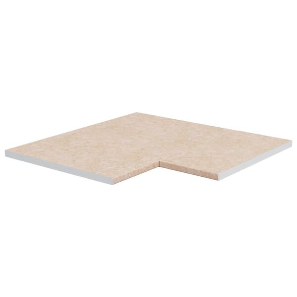 vidaXL Kuchynsk&aacute; rohov&aacute; doska b&eacute;žov&aacute; s mramorovou text&uacute;rou drevotrieska