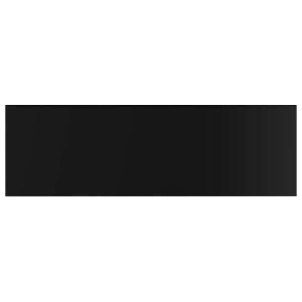 vidaXL Prídavné police 4 ks, lesklé čierne 80x20x1,5 cm, drevotrieska