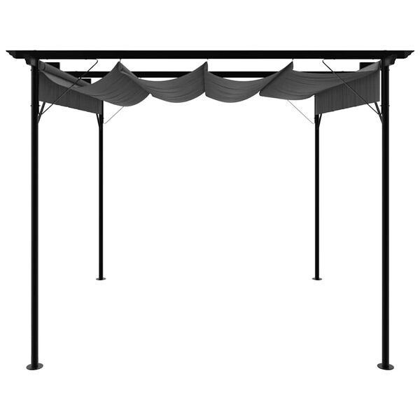 vidaXL Pergola so zaťahovacou strechou antracitov&aacute; 3x3 m oceľ 180 g/m&sup2;