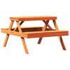 vidaXL Piknikov&yacute; st&ocirc;l voskovohned&yacute; 105x134x75 cm borovicov&yacute; mas&iacute;v