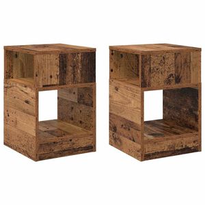vidaXL Koncov&yacute; st&ocirc;l 2 ks Star&eacute; drevo 30,5 x 30 x 45 cm