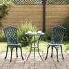 vidaXL Záhradný bistro set 3 pcs Zelená Hliník
