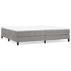 vidaXL Posteľn&yacute; r&aacute;m s boxspringom bledosiv&aacute; 200x200 cm zamat