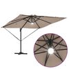 vidaXL Roma Parasol Sivohned&aacute; 286 x 284 x 270 cm Hlin&iacute;k a polyester