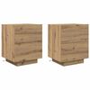 vidaXL Nočn&yacute; stol&iacute;k so z&aacute;suvkou 2 pcs Remeseln&yacute; dub 45 x 40 x 55 cm