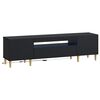 vidaXL LED TV kabinet ARNHEM 153 x 35 x 43 cm Čierna Kompozitn&eacute; drevo
