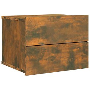 vidaXL Nočn&yacute; stol&iacute;k dymov&yacute; dub 40x30x30 cm spracovan&eacute; drevo