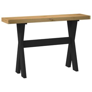 vidaXL Konzolov&yacute; stol&iacute;k NOAIN nohy v tvare X, 120x60x40 cm, borovicov&yacute;