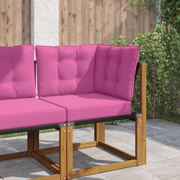 vidaXL Vank&uacute;&scaron; na vonkaj&scaron;iu pohovku 3 pcs Ružov&aacute; Polyester