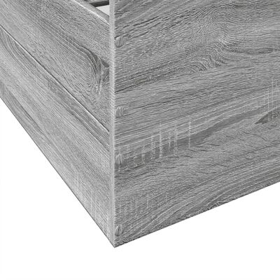 vidaXL Posteľný rám so zásuvkami sivý sonoma 90x200 cm kompozit. drevo