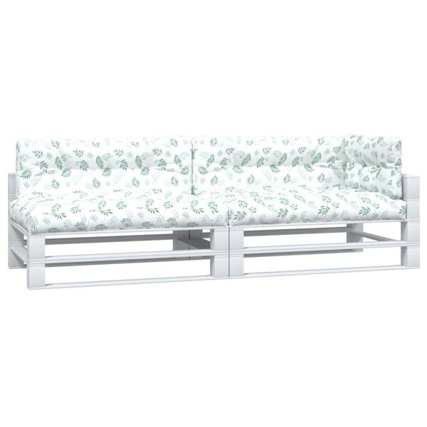 vidaXL Podu&scaron;ky na paletov&uacute; pohovku 5 ks listov&yacute; vzor l&aacute;tka