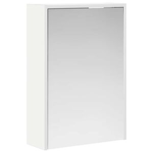 vidaXL K&uacute;peľňov&aacute; zrkadlov&aacute; skrinka s poličkou Biela 43 x 16 x 62.5 cm