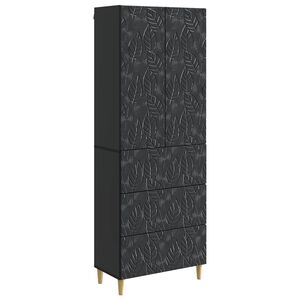 vidaXL Sada skr&iacute;ň 2 pcs Čierna 66 x 34,5 x 90 cm Kompozitn&eacute; drevo