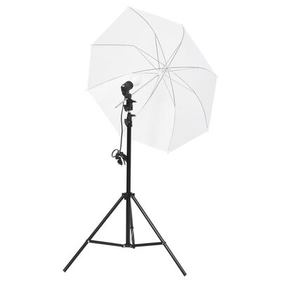 vidaXL Súprava štúdiového osvetlenia s pozadím a dáždnikmi