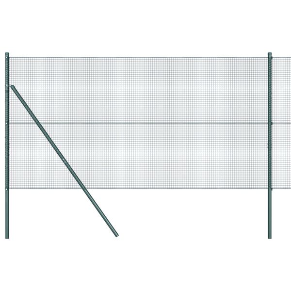 vidaXL Stĺp na plot. Zelen&aacute; 10 x 1,2 m (16 x 16 mm sieť) Ocel a PVC