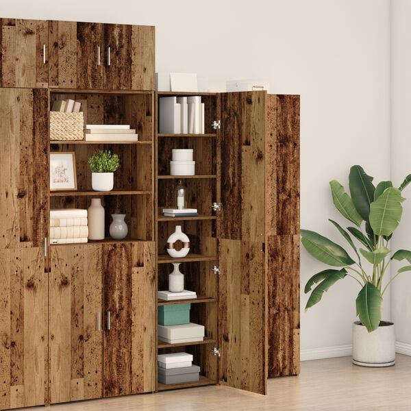 vidaXL Highboard Star&eacute; drevo 45 x 42,5 x 185 cm