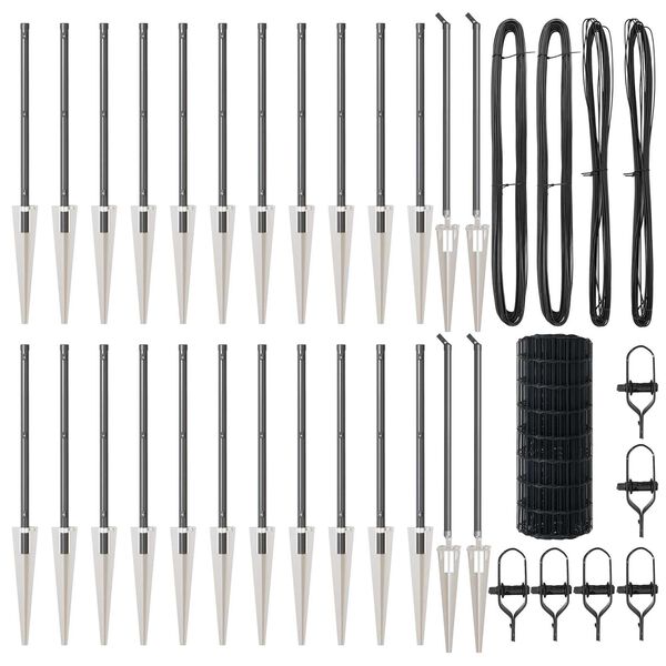 vidaXL Plot s podperou Sivá 0,6 x 50 m Ocel a PVC