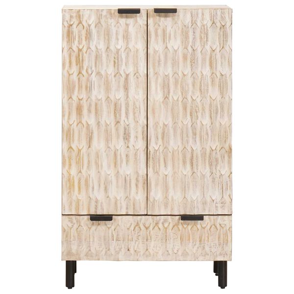 vidaXL Highboard s dverami Biele um&yacute;vanie dokončenie 60 x 33 x 100 cm
