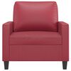 vidaXL Kreslo v&iacute;novo-červen&eacute; 60 cm umel&aacute; koža