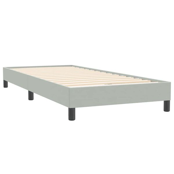 vidaXL Box Spring Posteľ bez matraca Svetlosiv&aacute; 100x220 cm Zamat