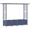 vidaXL Vyv&yacute;&scaron;en&yacute; z&aacute;hon s mriežkou a strechou Siv&aacute; 203 x 40 x 136 cm PP
