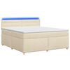 vidaXL Posteľ boxspring s matracom Kr&eacute;mov&aacute; 140 x 200 cm L&aacute;tka
