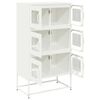 vidaXL Highboard White 68x39x123 cm Oceľ