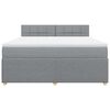 vidaXL Boxspring posteľ s matracom bledosivá 180x200 cm látka