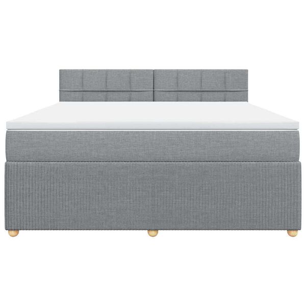 vidaXL Boxspring posteľ s matracom bledosivá 180x200 cm látka