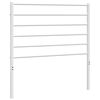 vidaXL Kovov&eacute; n&aacute;hradn&eacute; čelo postele biele 90 cm