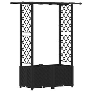 vidaXL Vyv&yacute;&scaron;en&yacute; z&aacute;hon s mriežkou a strechou Čierna 124,5 x 40 x 136 cm