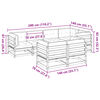 vidaXL 7-dielna záhradná súprava pohoviek s vankúšmi impregn. borovica